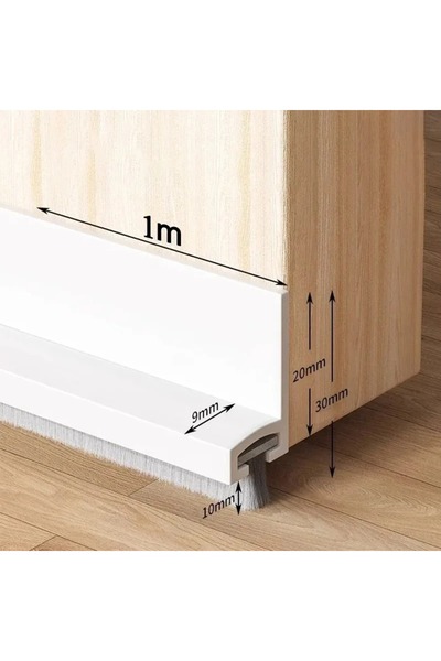 Choice 30mm WHITE 1PC 1m/39.37inch Door Seal Draft Stopper With Brush Reduce ...