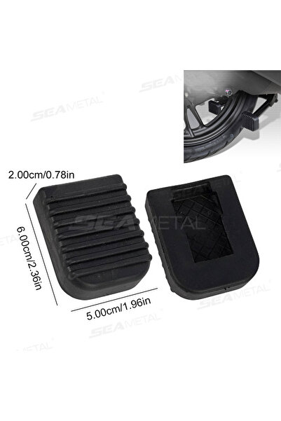 Choice BLACK 1PC SEAMETAL Motorcycle Footrest Soft Pad Scooter Footrest Base ...