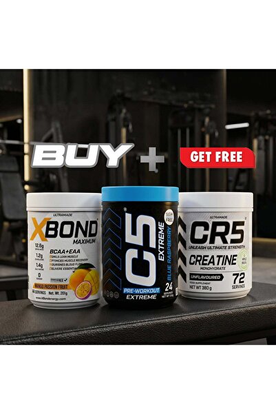 C5 Extreme + XBond BCAA + Free Creatine powder