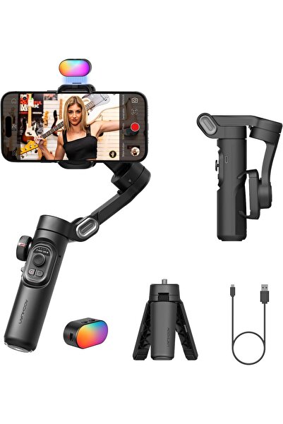 Choice With Light 3-Axis Gimbal Stabilizer for Smartphone Foldable Handheld P...