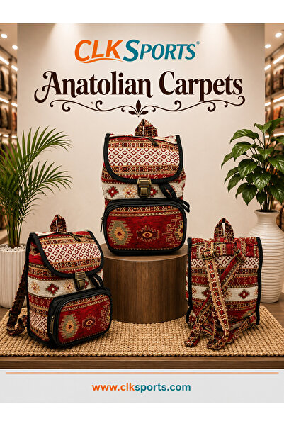 CLK SPORTS Anatolian Carpet Hand Made Design Sırt Çantası - Heybe Çanta