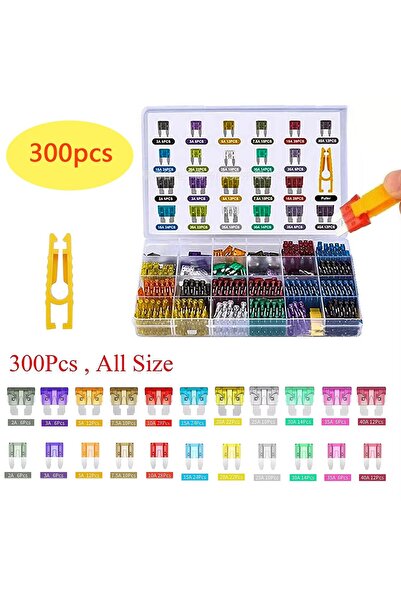 Choice5 مجموعة 300 قطعة تشمل 100 قطعة من فيوزات السيارات القياسية 2A 3A 5A 7....