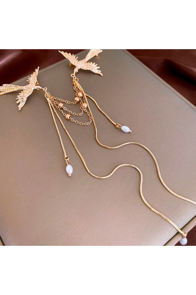 Choice HP763-gold New Chinese Phoenix Pearl Fringe Brooches for Women Vintage...