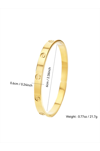 Choice1 A A 1-piece 18K gold-plated stainless steel ladies' gold bracelet, a ...