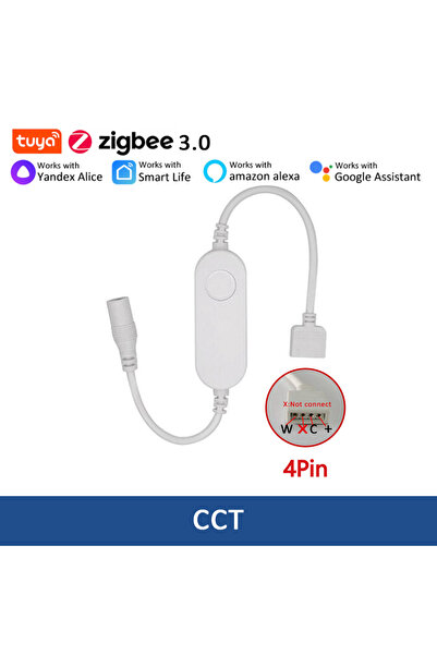 Choice وحدة تحكم LED بتقنية Zigbee 3.0 من Tuya بـ 4 دبابيس، تعمل بجهد DC5V 12...