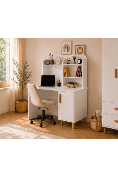 Afilli Bohem Cocuk Odası Takımı Yavrulu Masalı Tamamı Mdf Beyaz