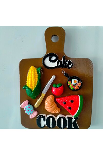 Minihobiev Ekmek tahtası magnet 14 cm buzdolabı mıknatısı dolap süsü dekorati...