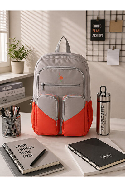 U.S. Polo Assn. يو إس بولو. أسن. طقم مدرسي للجنسين حقيبة قطعة PLSET2410125020