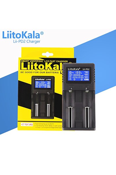 liitokala شاحن بطاريات Lii-PD2 18650 لبطاريات الليثيوم أيون 3.7 فولت 18650/18...