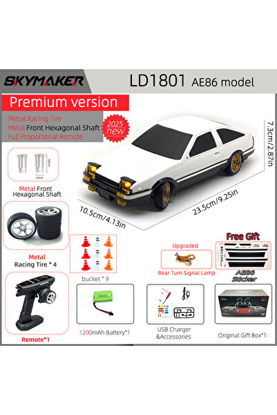 Choice LD1801-1B1200mah-MA Skymaker AE86 Model LD1801 RX-7 FC LD1802 1:18 RC ...