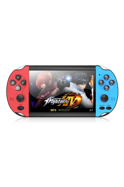 Choice Red Blue 10000 Games X7 Retro Handheld Game Console with 4.3 Inch LCD ...
