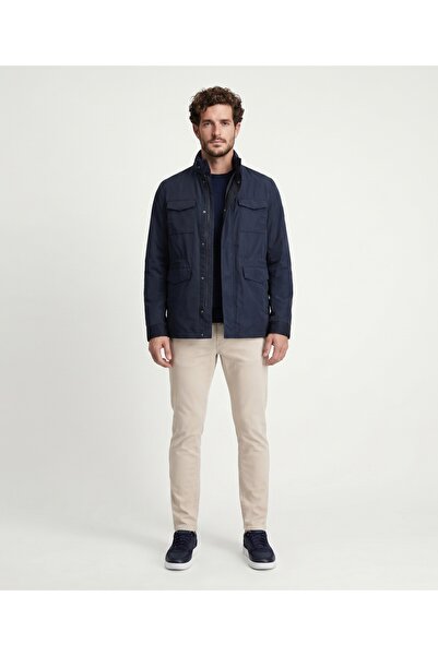 Yargıcı Regular Mock Neck Long Sleeve Raincoat