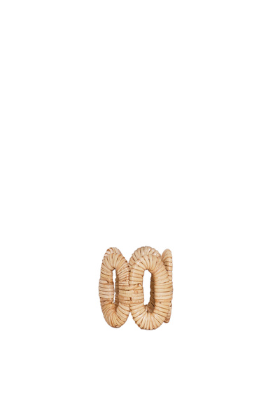 Yargıcı Rattan Round Detailed Napkin Ring (6X6 cm)