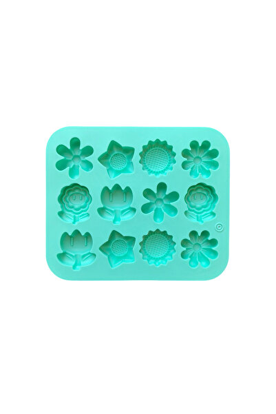 Choice 013green 1pc Mini 12 cavity 6 small flower shaped candy chocolate cook...