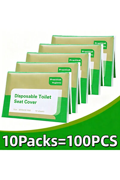 Choice4 100 قطعة - 10 عبوات (10-100 قطعة) أغطية مقاعد حمام كبيرة الحجم للاستخ...
