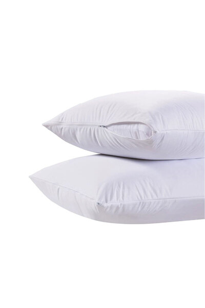 Choice 48x74cm WHITE 1pc Smooth Pillow Protector Zippered Waterproof Pillow C...