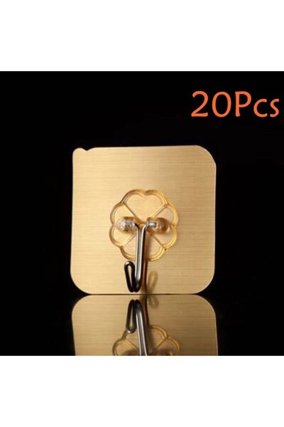 Choice 20 Pcs Gold 5/10/20 Pcs Door Hook Adhesive Wall Hooks Transparent Anti...
