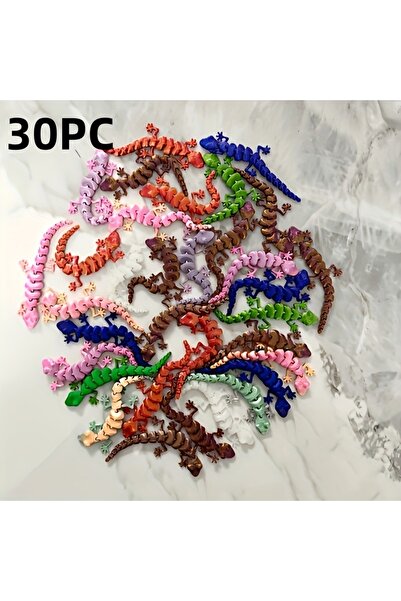 Choice light green 30 pc 3d printed movable lizards, colorful and realistic r...