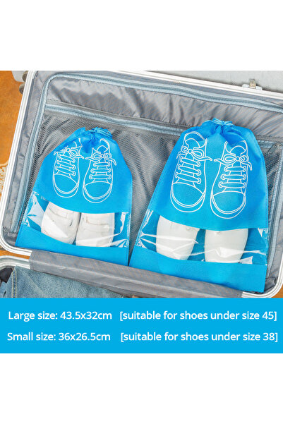 Choice 36x26.5cm Blue 5pcs 5pcs/set Shoe Storage Bag With Thickened Non-woven...