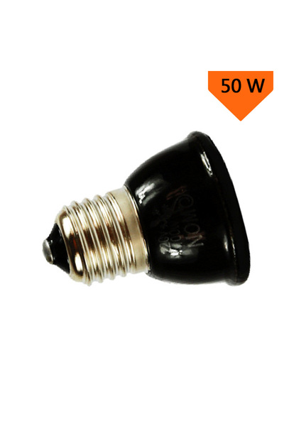 Choice1 50W 25/50/75/100W E27 Reptile Pet Heating Lamp Black Infrared Ceramic...