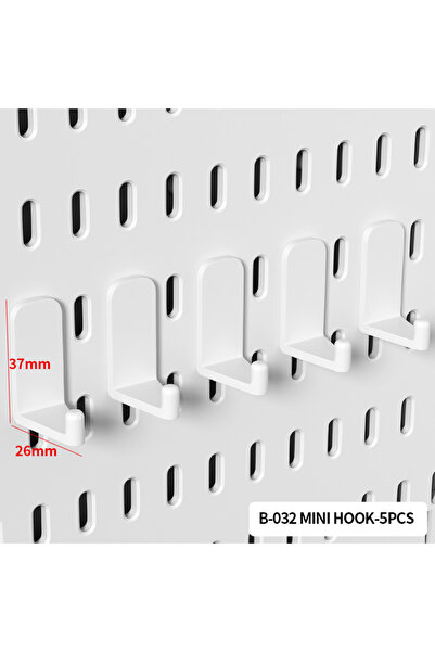Choice31 W MINI Hook-5pcs Nordic-Style Display Shelf Background Wall Storage ...