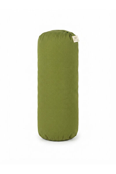 SUNYOGA Zafu Cylinder Long Yoga Meditation Cushion Bolster Green