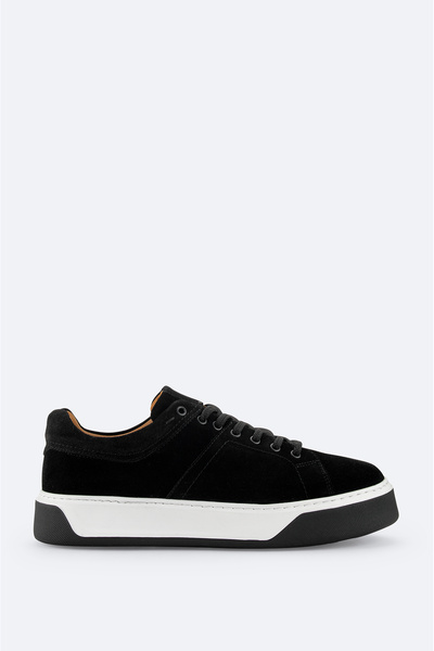 Avva Men's Black 100% Leather Laced Flexible Sole Casual Shoes A32y8007
