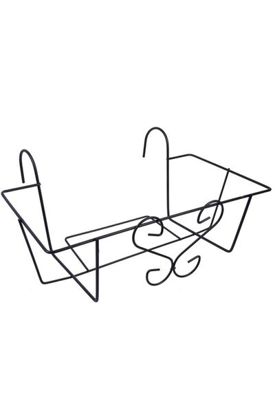 BAMI NETWORK Suport ghiveci suspendabil metalic negru 46x18.5x20cm