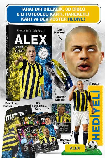Parodi Yayınları Alex Futbolcu Kitab - Bileklik, Maske, 3D Biblo, Dev Poster,...