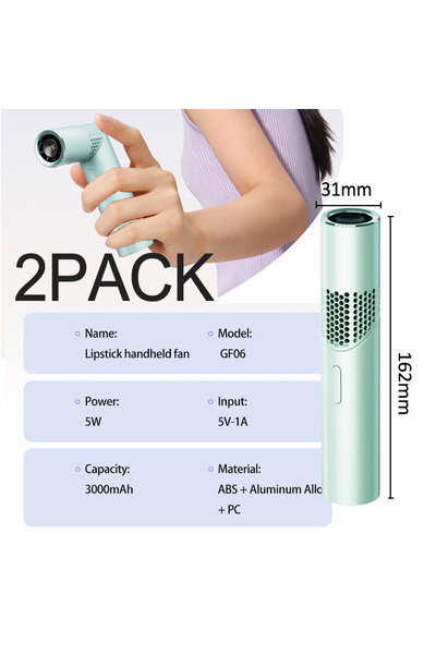 Choice5 مروحة محمولة صغيرة قابلة للطي TS82-GF06-GN-2pack للاستخدام الخارجي عا...