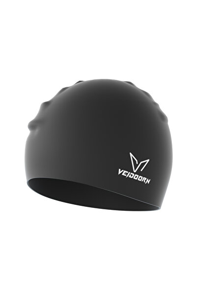 Choice black Waterproof Silicone Swim Cap Professional Adult Long Hair Swimmi...