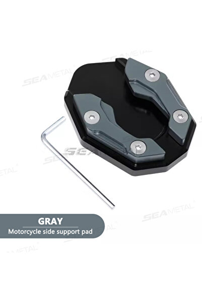 Choice4 gray SEAMETAL Motorcycle Side Stand Cover Aluminum Alloy Motorcycle S...