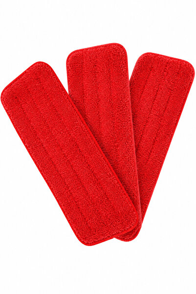 Generic Red Mop Cleaning Pads,Microfiber Mops Pad 3 Packs l Washable and Reus...