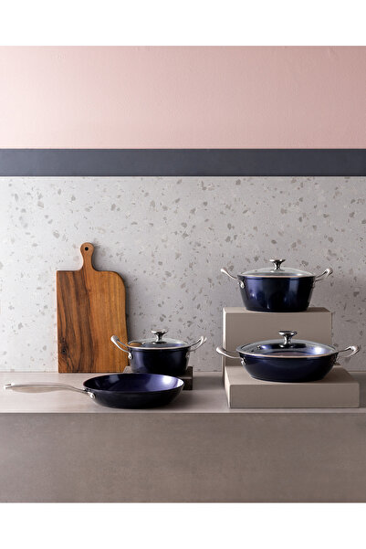 Madame Coco Rona 7 piece pot set - navy blue/purple