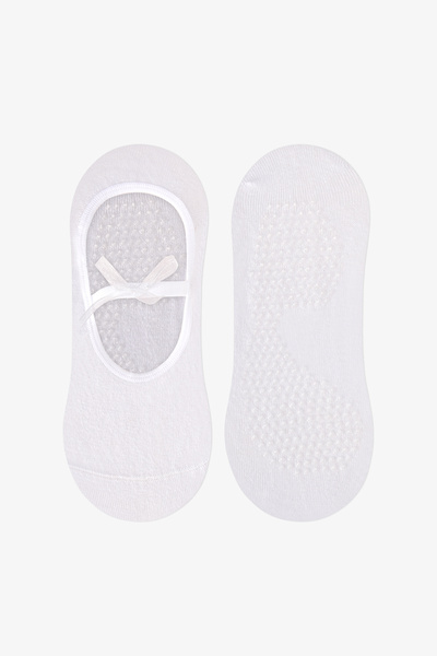 Penti White Active Bow Detailed Ballerina Socks