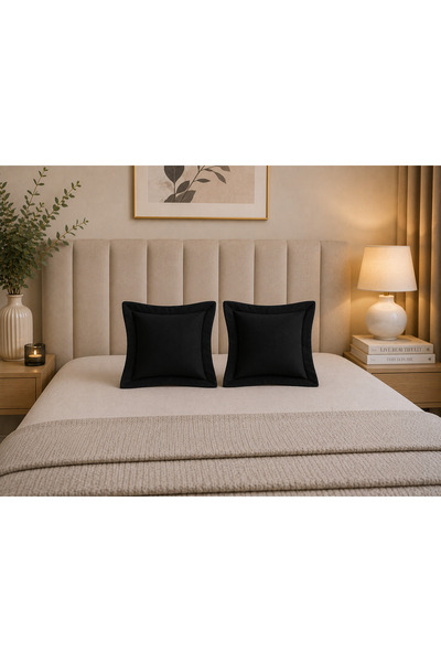 Liz Line Set doua huse perna, bumbac ranforce, culoare negru, colectia "Monoc...