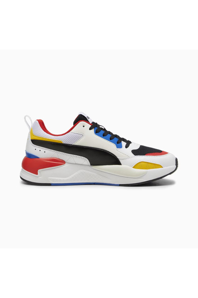 Puma 373108 85 حذاء رياضي رجالي X-ray 2 Square باللون الأبيض والأحمر