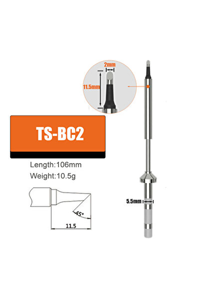 Choice6 رؤوس لحام TS-BC2 عالية الجودة من الكروم الأسود، بديلة لرؤوس TS100 وTS...