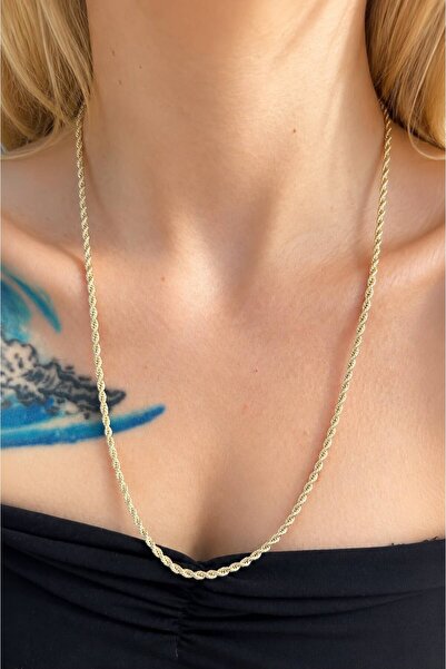GONESSA Xp Anti-Tarnish Steel Twist Chain Necklace 55cm