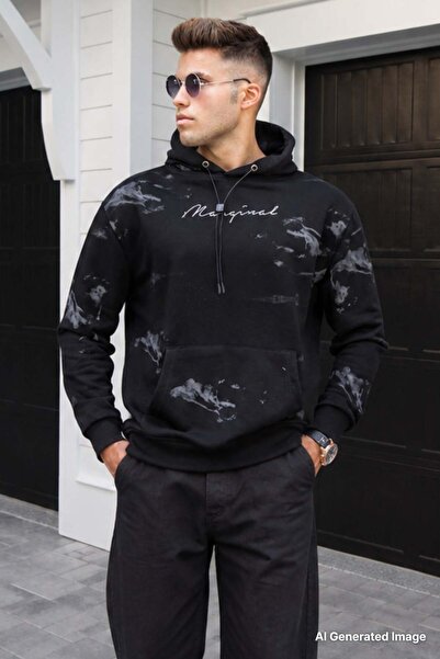Madmext Black Men's Sweatshirt 5291