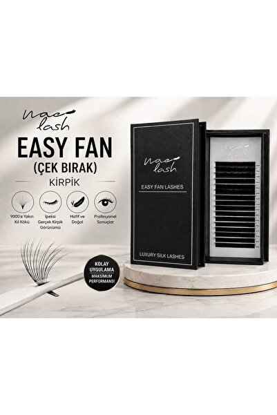 Aka Easyfan (çek-bırak) ipek kirpik 007 D kıvrım 11 mm