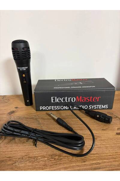 ElectroMaster ELECTRO MASTER EA1100 Kablolu Dinamik Vokal Mikrofonu 6.35 mm Jack 5 m Siyah