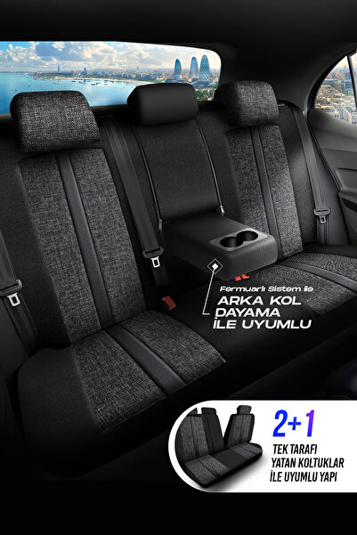 Panda Kılıf PANDA SEVILLA SERISI KETEN KUMAŞ OTO KOLTUK KILIFI - TAM SET