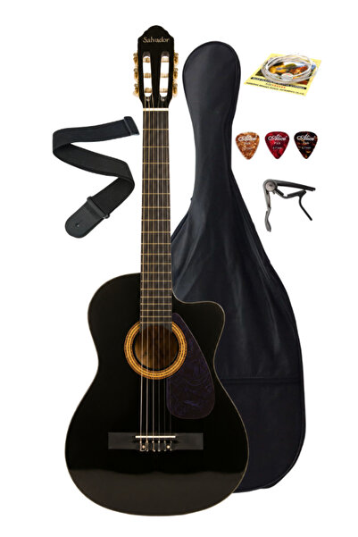 SALVADOR ATL441708 Klasik Gitar 4/4 Yetişkin Boy Sap Ayarlı Full Set