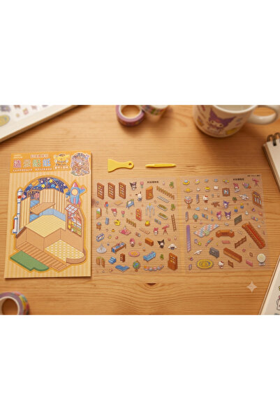 GLOWILLA Sanrio Museum Serisi Sahne Oluşturma Sticker Seti - Çocuklar İçin İn...