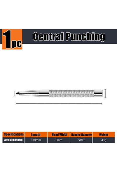Choice1 B High Hardness Center Punch Non-slip Handle Tapered Punch Point Punc...