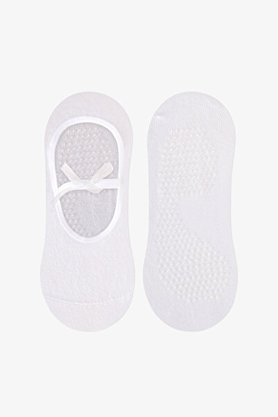 Penti White Active Bow Detailed Ballerina Socks