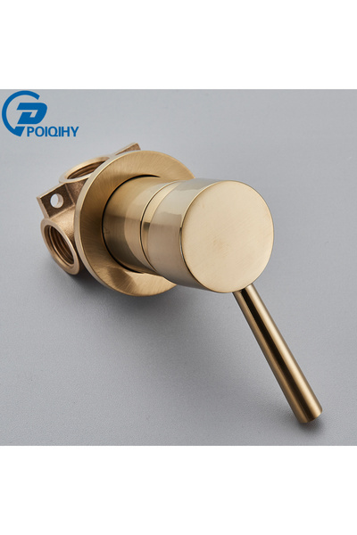 Choice3 Brushed Gold Brass Mixer Tap Bathroom Water Faucets Shower Diverter V...