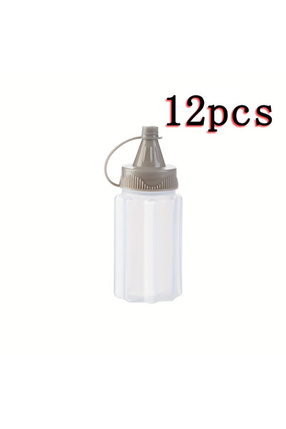 Choice Grey 12pcs 4/8/12PCS Plastic Sauce Squeeze Bottle Mini Seasoning Box S...