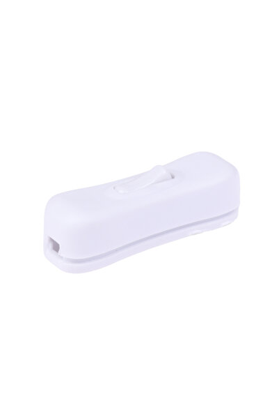 Choice1 White 1pc AC Power Cable Switch Connector 304 Line Button Switch On B...